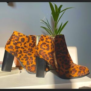 Cheetah Heeled Booties
